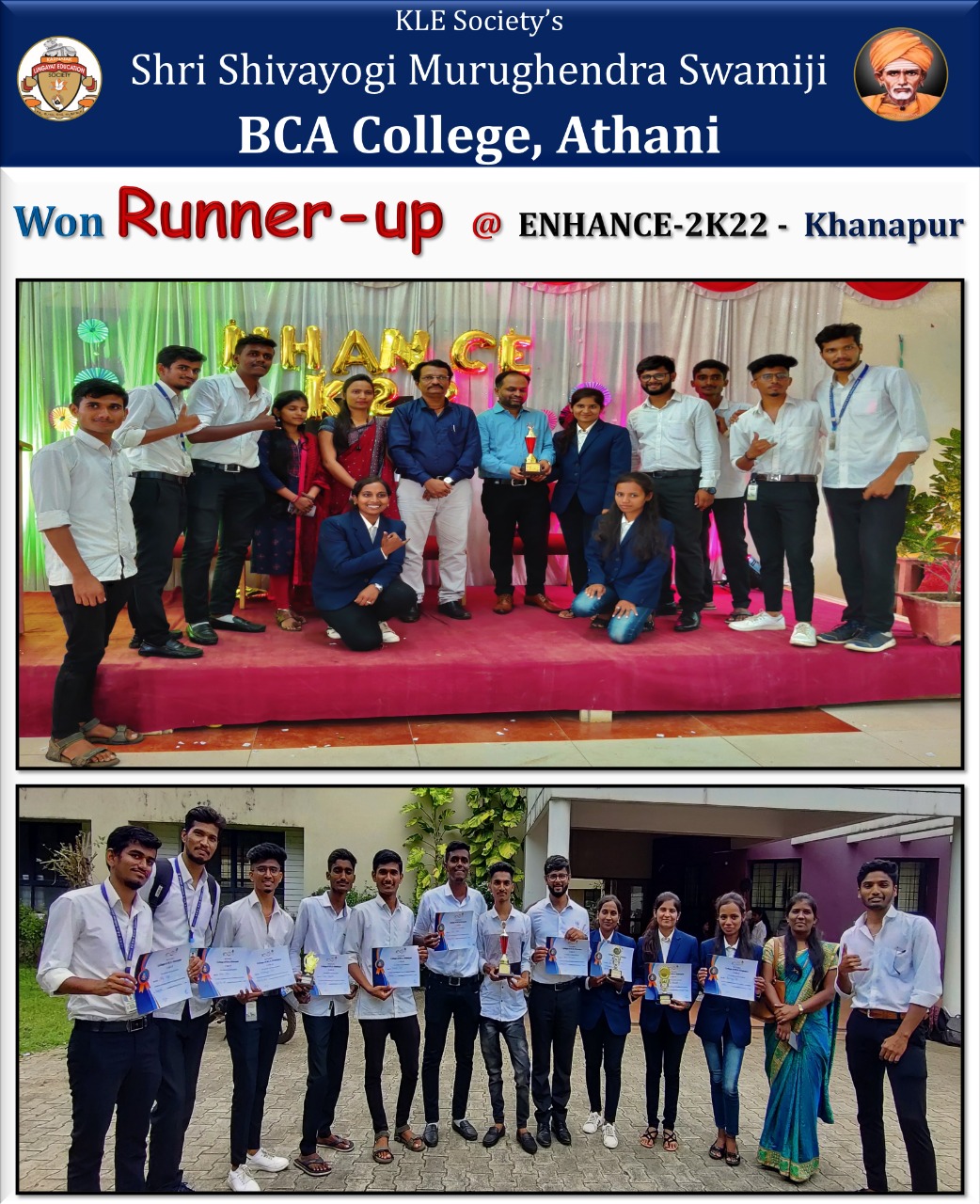 Runner Up @ Enhance 2K22 - Khanapur