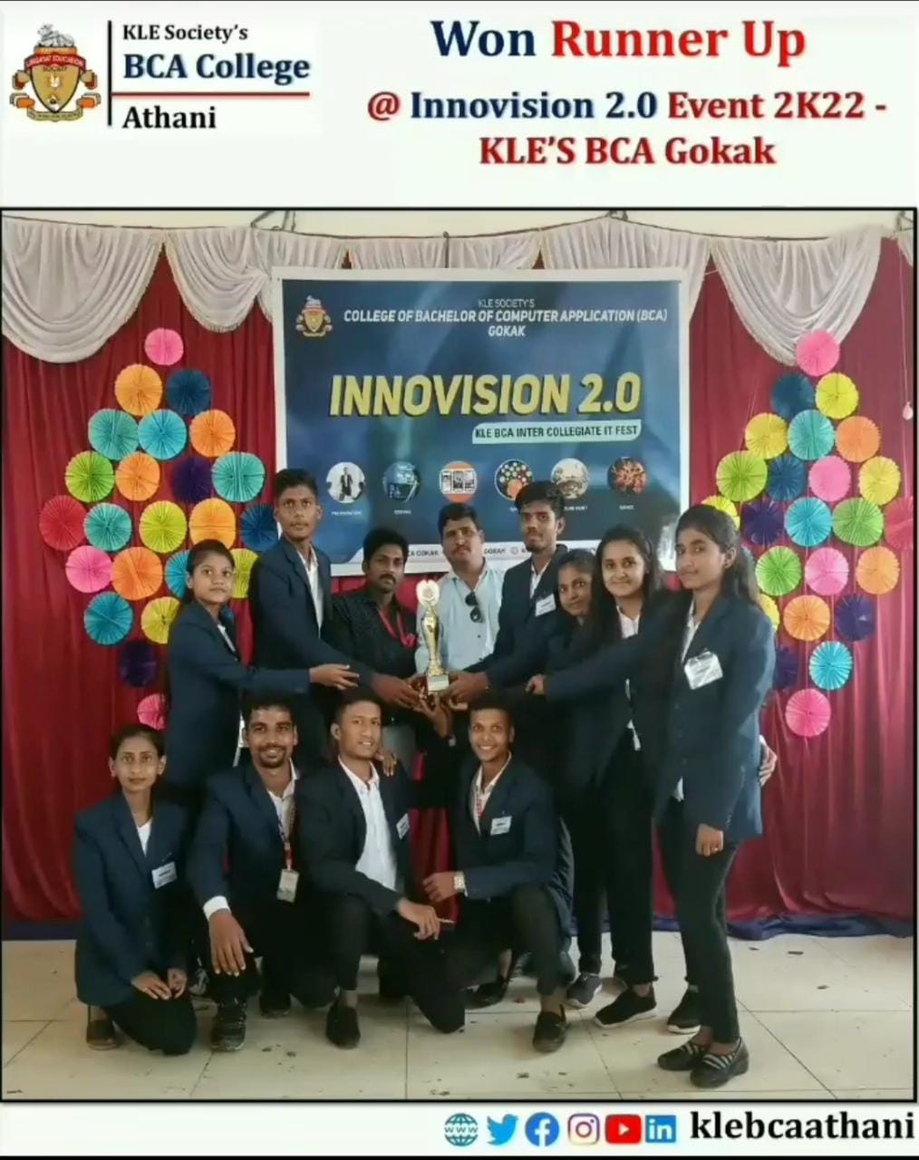 Runner-up @Innovision 2K22 - GOKAK